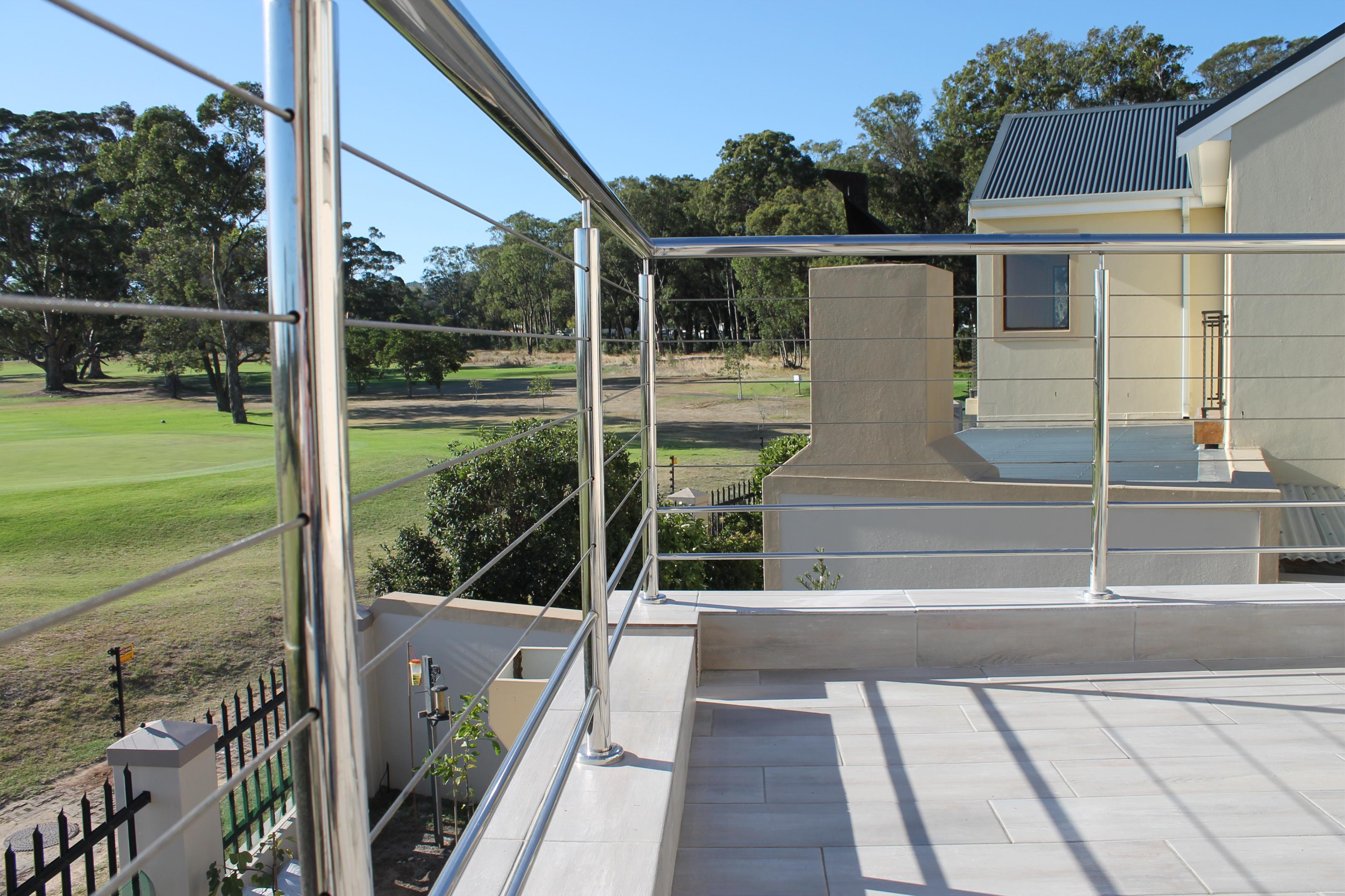 Combination Rail and Cable Balustrade