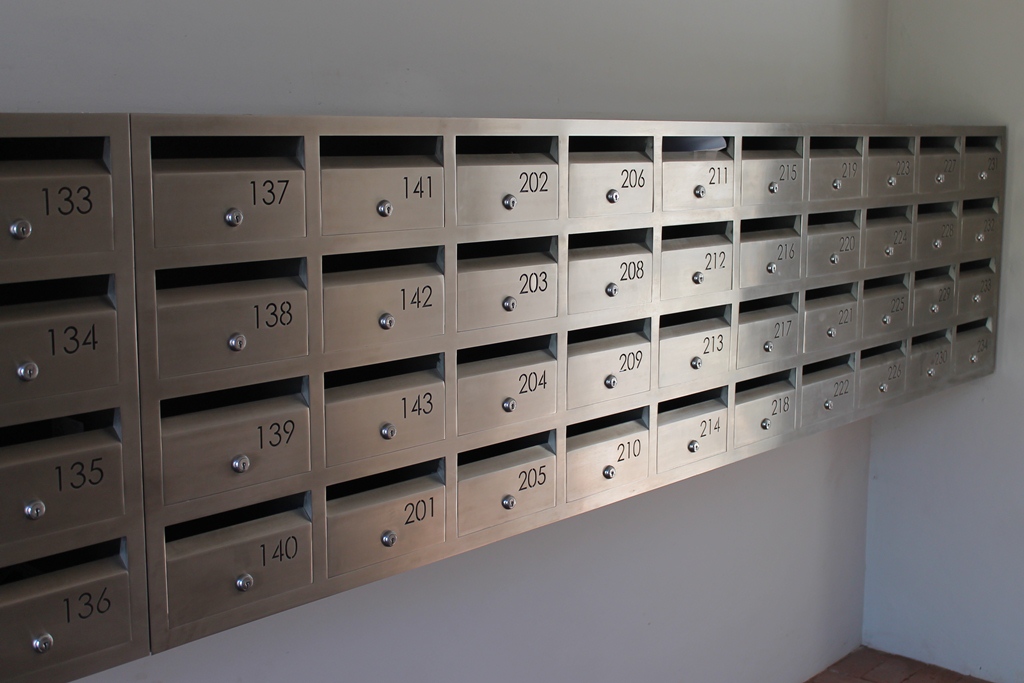 Stainless Steel Bulk Letterbox Unit 1 